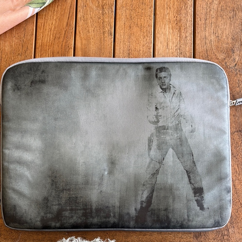 Andy Warhol Gray Laptop Sleeve with Iconic Print